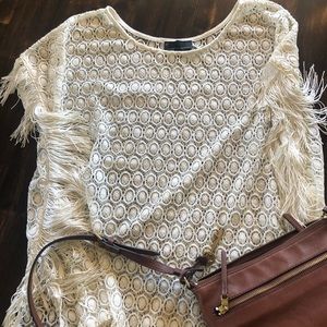 Boho crochet/Lace Top With Fringe